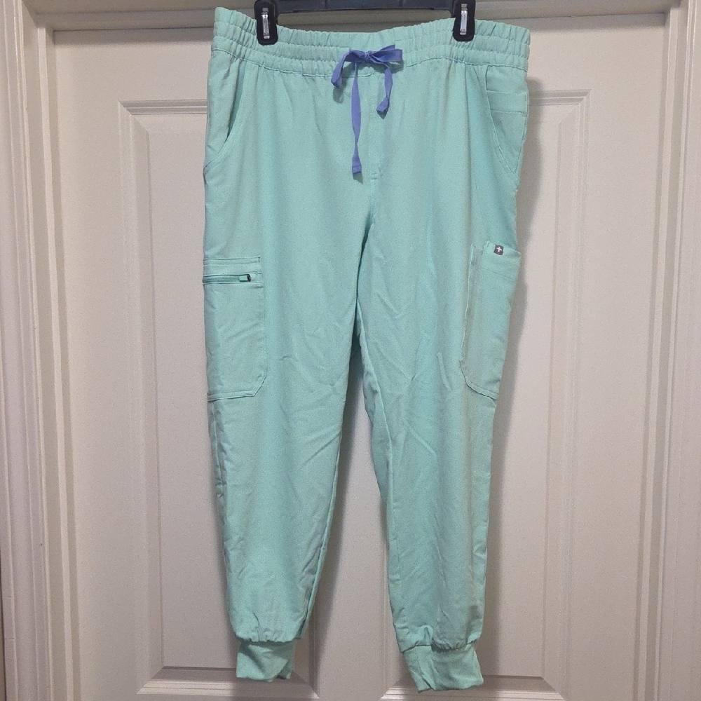 FIGS Uman Relaxed Jogger Scrub Pants in Mariner size XL Petite Inseam